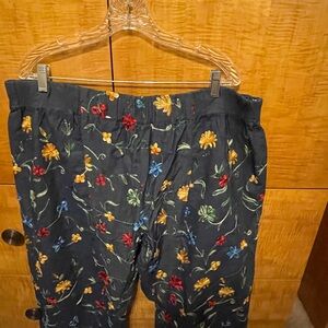 Floral Embroidered Pants